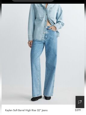 DL1961 Kaylen Soft Barrel High Rise 32" Jeans Size 24